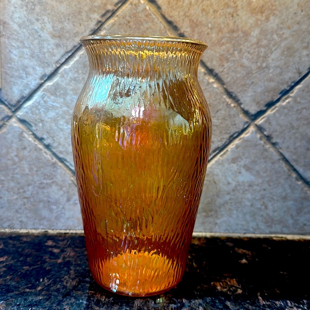 Vintage Carnival glass vase